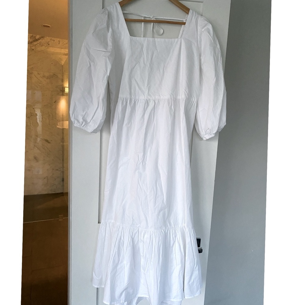 Oak and Fort white dress NWT